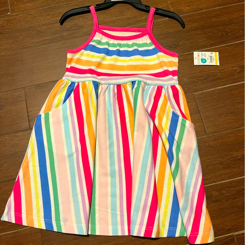 2T Garanimals stripped dress with pockets. Never worn!